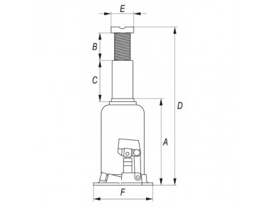 Hidraulinis cilindrinis domkratas | 10 t (YT-1704) 1
